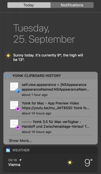 Widget with wrong appearance in macOS Mojave's Dark Mode